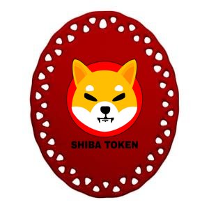 Shiba Token Shib Inu Dogecoin Killer Logo Crypto Ceramic Oval Ornament