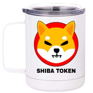 Shiba Token Shib Inu Dogecoin Killer Logo Crypto 12 oz Stainless Steel Tumbler Cup