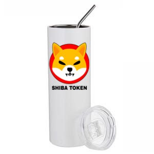 Shiba Token Shib Inu Dogecoin Killer Logo Crypto Stainless Steel Tumbler