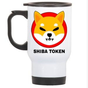 Shiba Token Shib Inu Dogecoin Killer Logo Crypto Stainless Steel Travel Mug