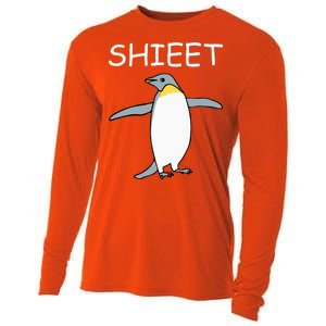 Shieet Funny Penguin Cooling Performance Long Sleeve Crew