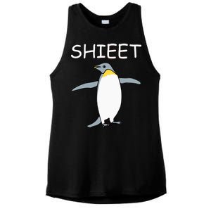 Shieet Funny Penguin Ladies PosiCharge Tri-Blend Wicking Tank