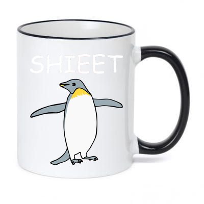 Shieet Funny Penguin 11oz Black Color Changing Mug