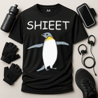 Shieet Funny Penguin Performance Shirt