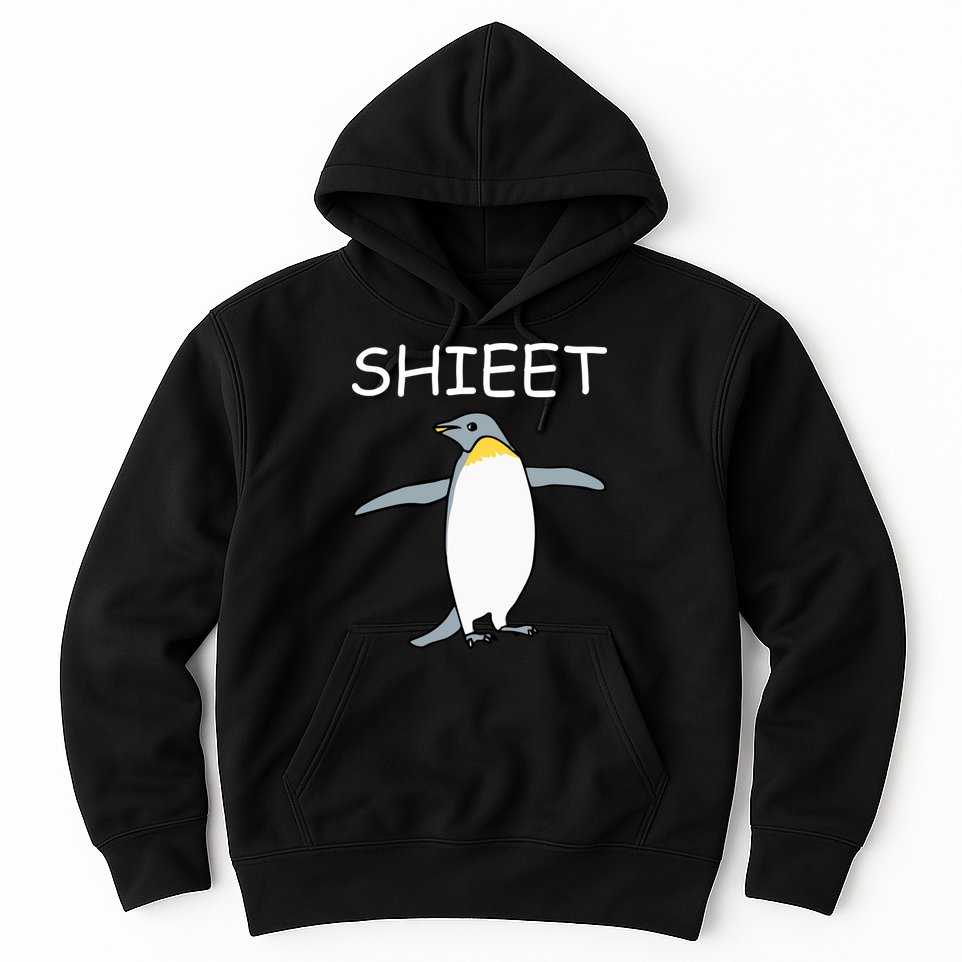 Shieet Funny Penguin Hoodie