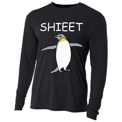 Shieet Funny Penguin Cooling Performance Long Sleeve Crew