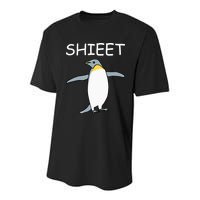 Shieet Funny Penguin Youth Performance Sprint T-Shirt