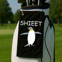 Shieet Funny Penguin Golf Towel