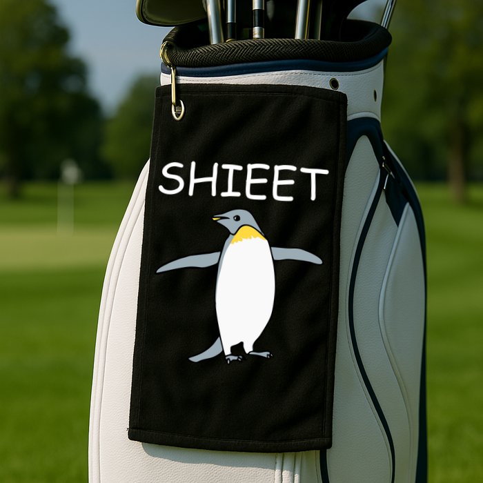 Shieet Funny Penguin Golf Towel