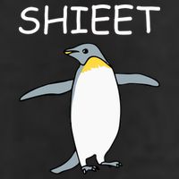 Shieet Funny Penguin Golf Towel