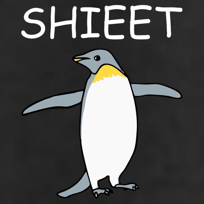 Shieet Funny Penguin Golf Towel