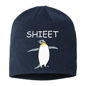 Shieet Funny Penguin Sustainable Beanie