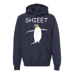 Shieet Funny Penguin Premium Hoodie