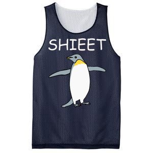 Shieet Funny Penguin Mesh Reversible Basketball Jersey Tank