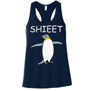 Shieet Funny Penguin Women's Racerback Tank