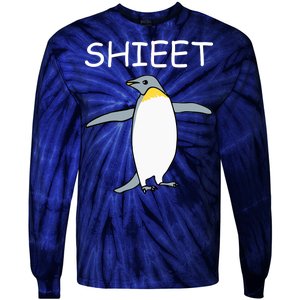 Shieet Funny Penguin Tie-Dye Long Sleeve Shirt