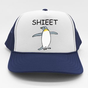 Shieet Funny Penguin Trucker Hat