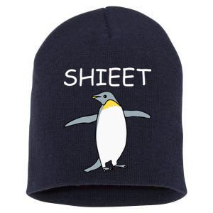 Shieet Funny Penguin Short Acrylic Beanie