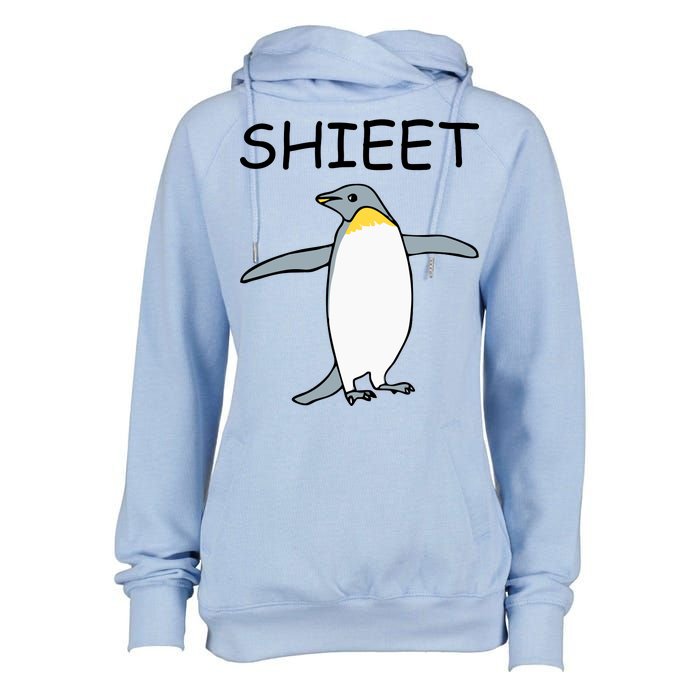 Shieet Funny Penguin Womens Funnel Neck Pullover Hood