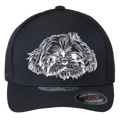 Shih Tzu Dog Flexfit Unipanel Trucker Cap