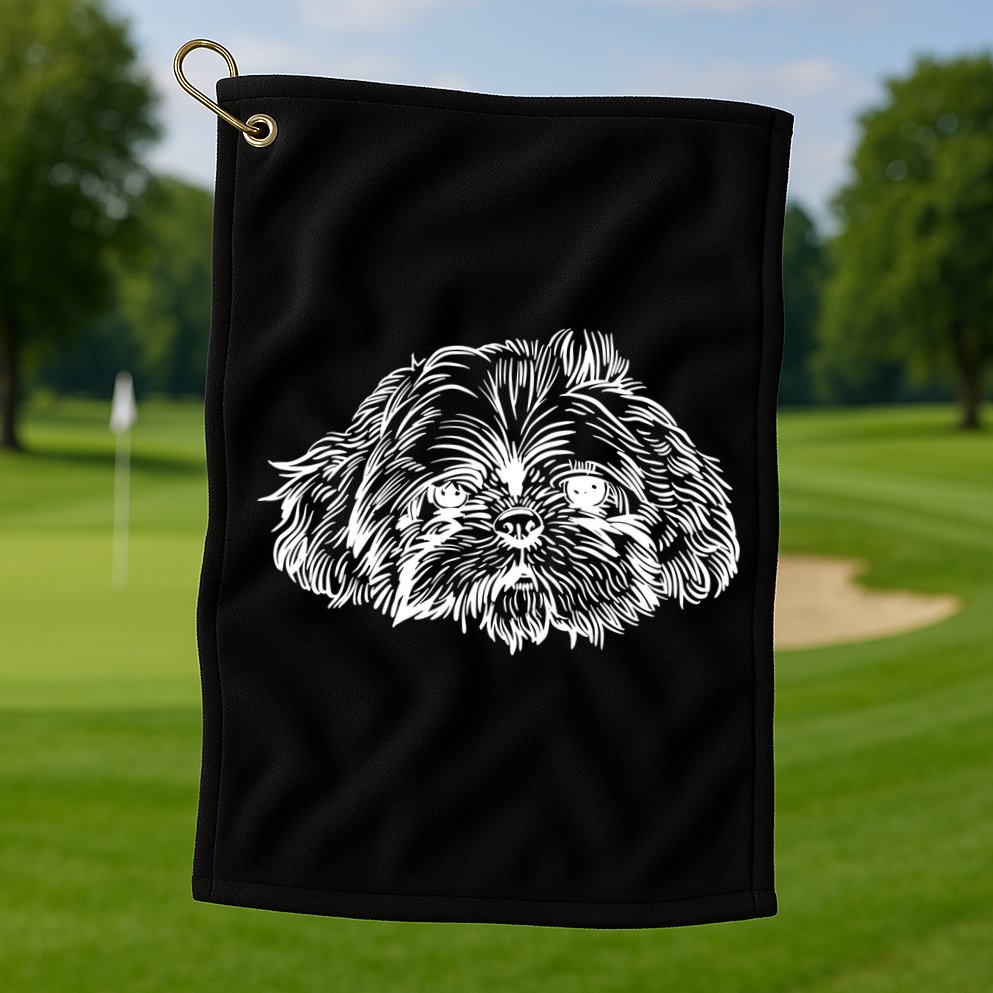 Shih Tzu Dog Golf Towel