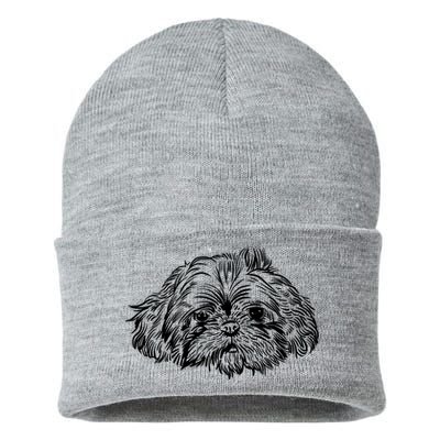 Shih Tzu Dog Sustainable Knit Beanie