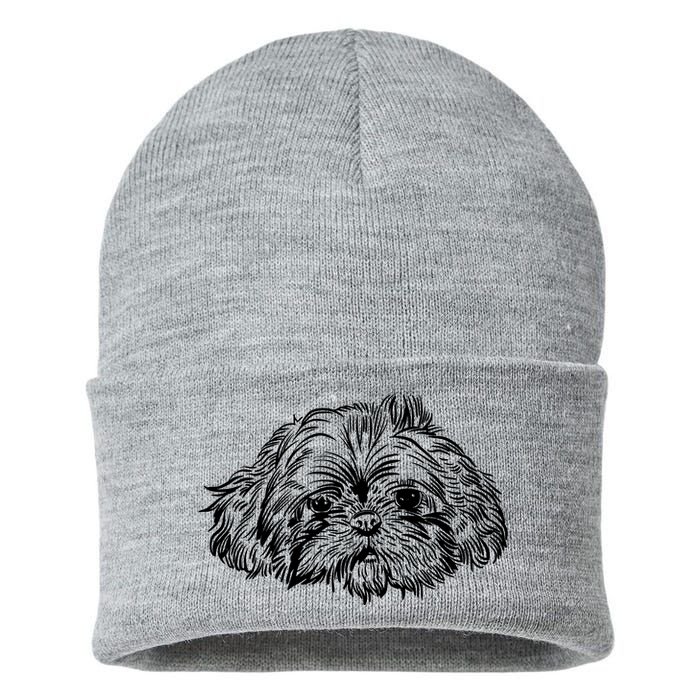 Shih Tzu Dog Sustainable Knit Beanie