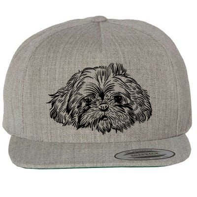 Shih Tzu Dog Wool Snapback Cap