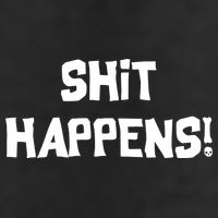 Shit happens 7 Panel Mesh Trucker Snapback Hat