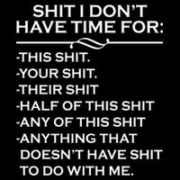 Shit I Don't Have Time For List Visor