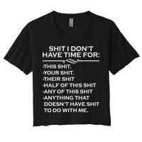 Shit I Don't Have Time For List Crop Top