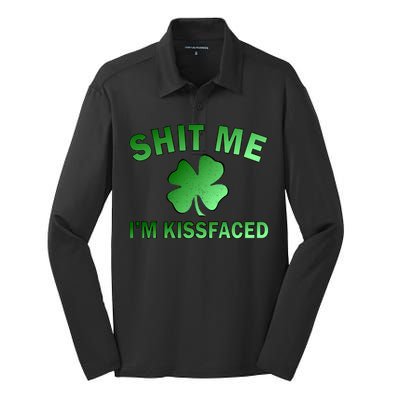 Shit Me I'm Kissfaced Silk Touch Performance Long Sleeve Polo