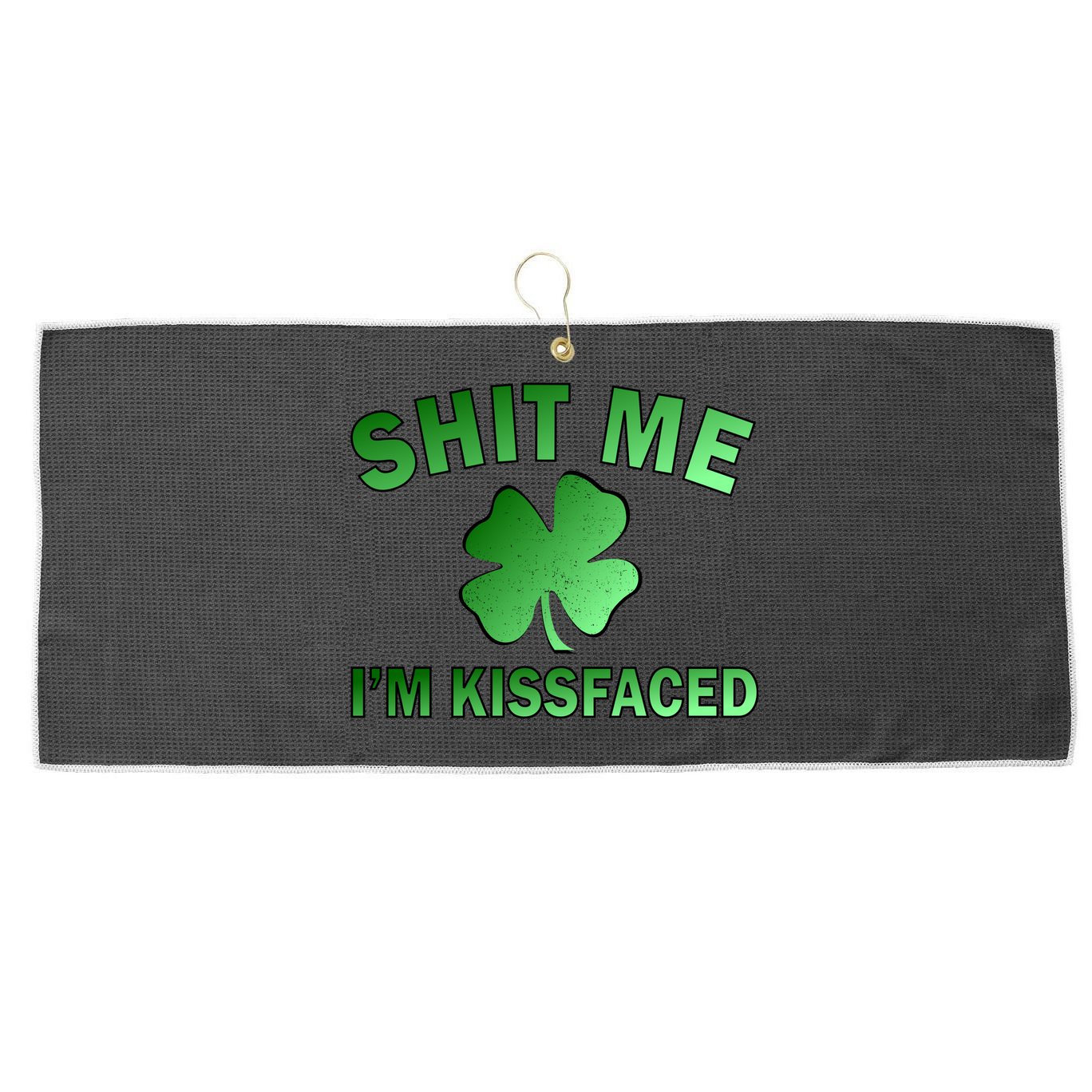 Shit Me I'm Kissfaced Large Microfiber Waffle Golf Towel