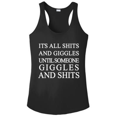 Shits And Giggles Funny Meme Ladies PosiCharge Competitor Racerback Tank