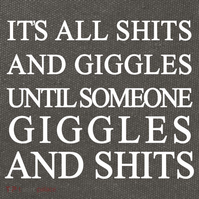 Shits And Giggles Funny Meme Cotton Canvas Backpack