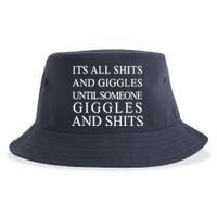 Shits And Giggles Funny Meme Sustainable Bucket Hat