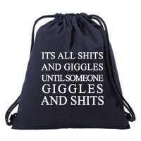 Shits And Giggles Funny Meme Drawstring Bag