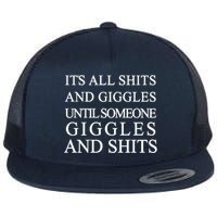 Shits And Giggles Funny Meme Flat Bill Trucker Hat