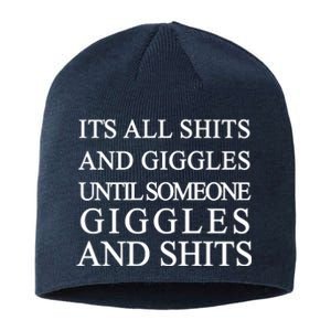 Shits And Giggles Funny Meme Sustainable Beanie