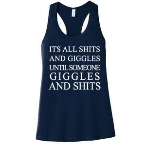 Shits And Giggles Funny Meme Women's Racerback Tank