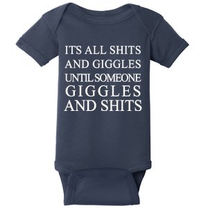 Shits And Giggles Funny Meme Baby Bodysuit