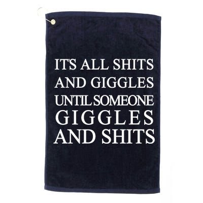 Shits And Giggles Funny Meme Platinum Collection Golf Towel