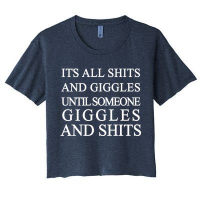 Shits And Giggles Funny Meme Crop Top
