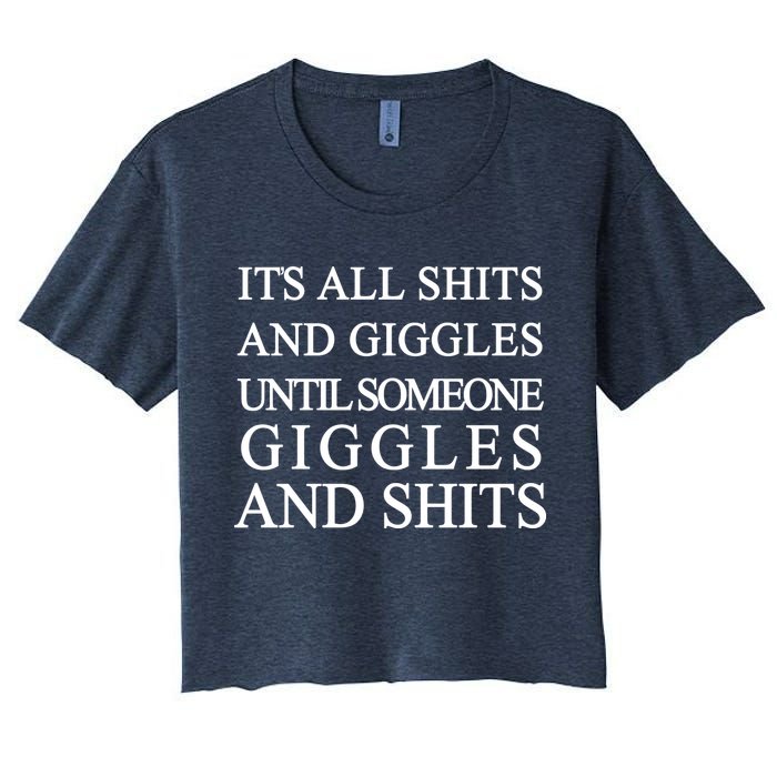 Shits And Giggles Funny Meme Crop Top