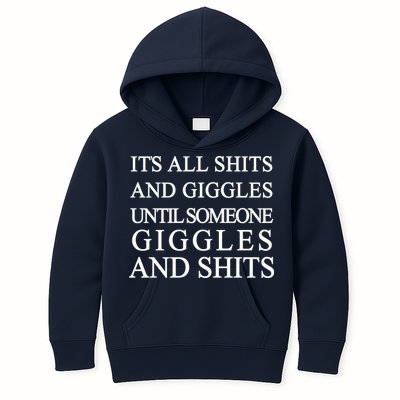 Shits And Giggles Funny Meme Kids Hoodie