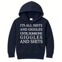 Shits And Giggles Funny Meme Kids Hoodie