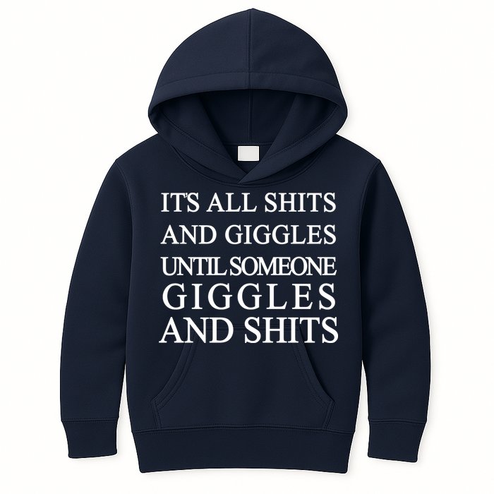 Shits And Giggles Funny Meme Kids Hoodie