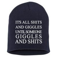 Shits And Giggles Funny Meme Short Acrylic Beanie