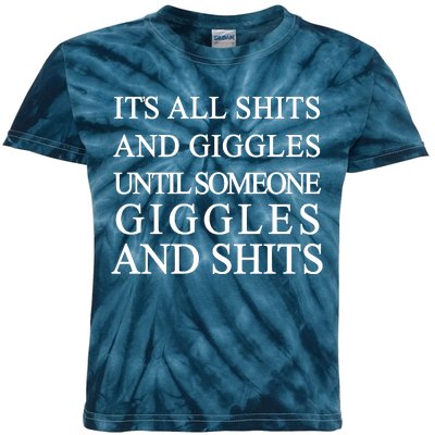 Shits And Giggles Funny Meme Kids Tie-Dye T-Shirt