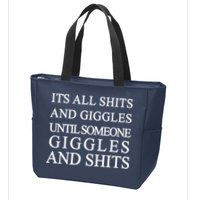 Shits And Giggles Funny Meme Zip Tote Bag